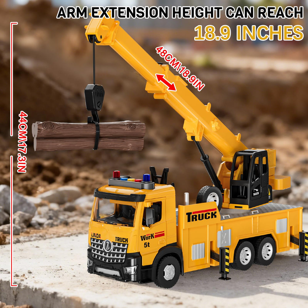 FEIDAMA mobile crane toy side view highlighting multi‑joint mobility for dynamic posing