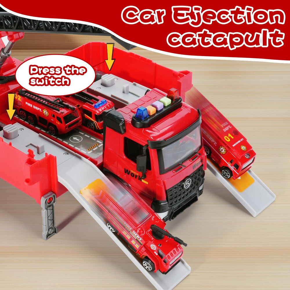 FEIDAMA extendable 180-degree ladder supports reach for high pretend rescues.