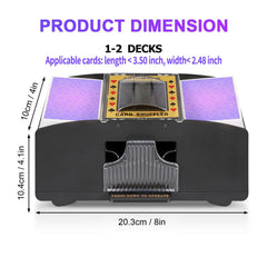 FEIERYA card shuffler, side view, compact design for home use.