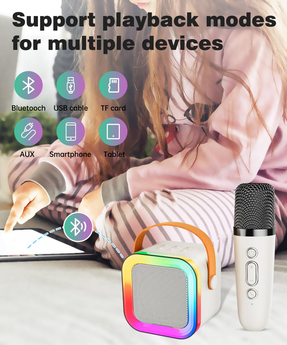 Feix g karaoke machine showing Bluetooth 5.0 connection for stable streaming.