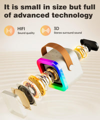 Feix g karaoke machine with six light effects and rhythm sync.