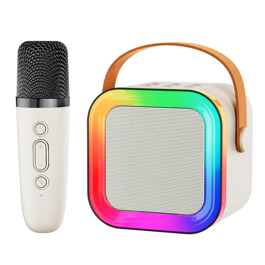 Feix g mini karaoke machine front view, compact design for home use.