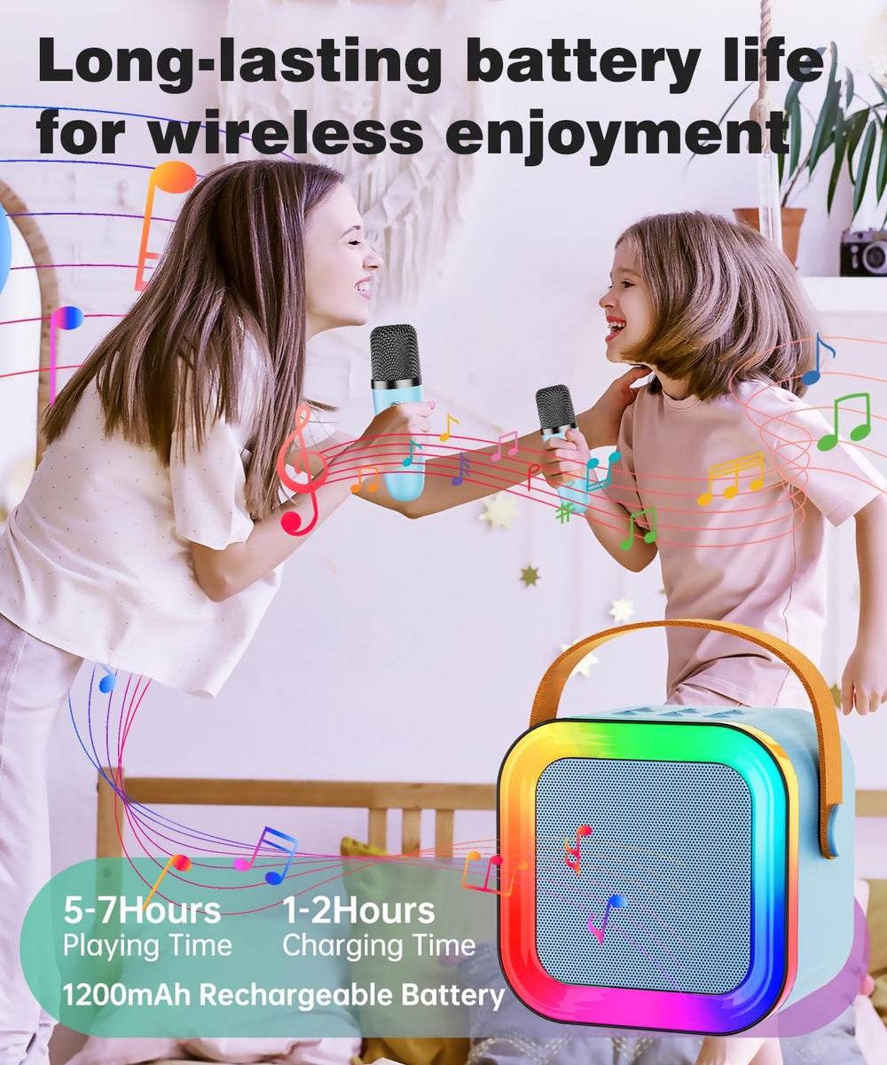 Feix g mini karaoke blue Bluetooth connection provides quick wireless pairing.