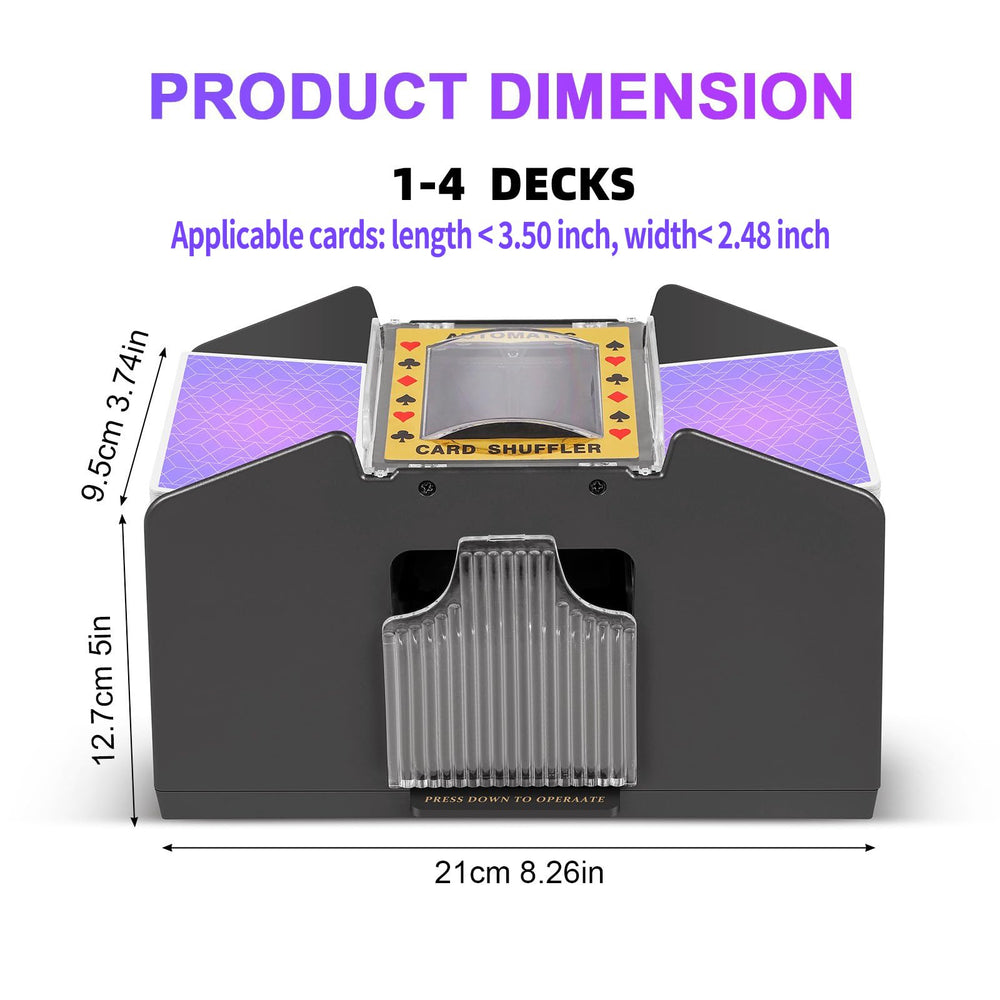 FEIERYA shuffler battery compartment open for quick setup.