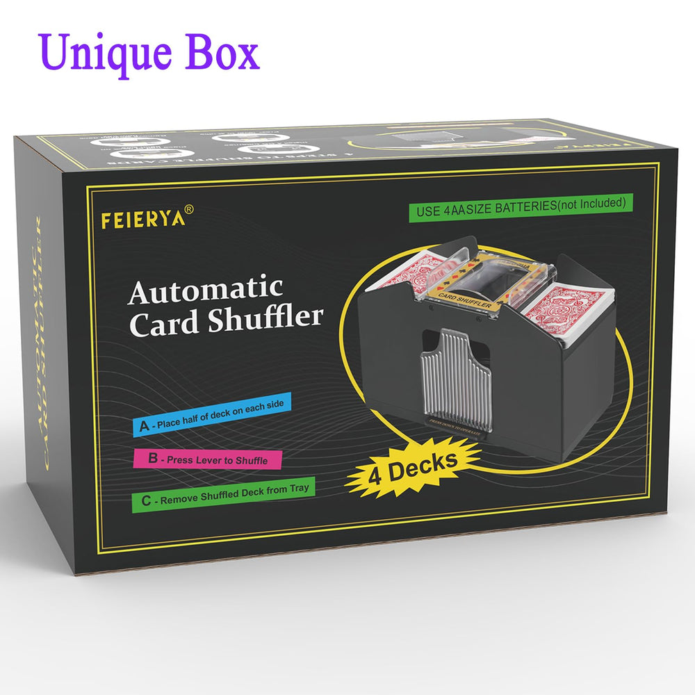 FEIERYA shuffler compact dimensions fit small tables.