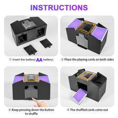 FEIERYA 4-deck shuffler in use during UNO.