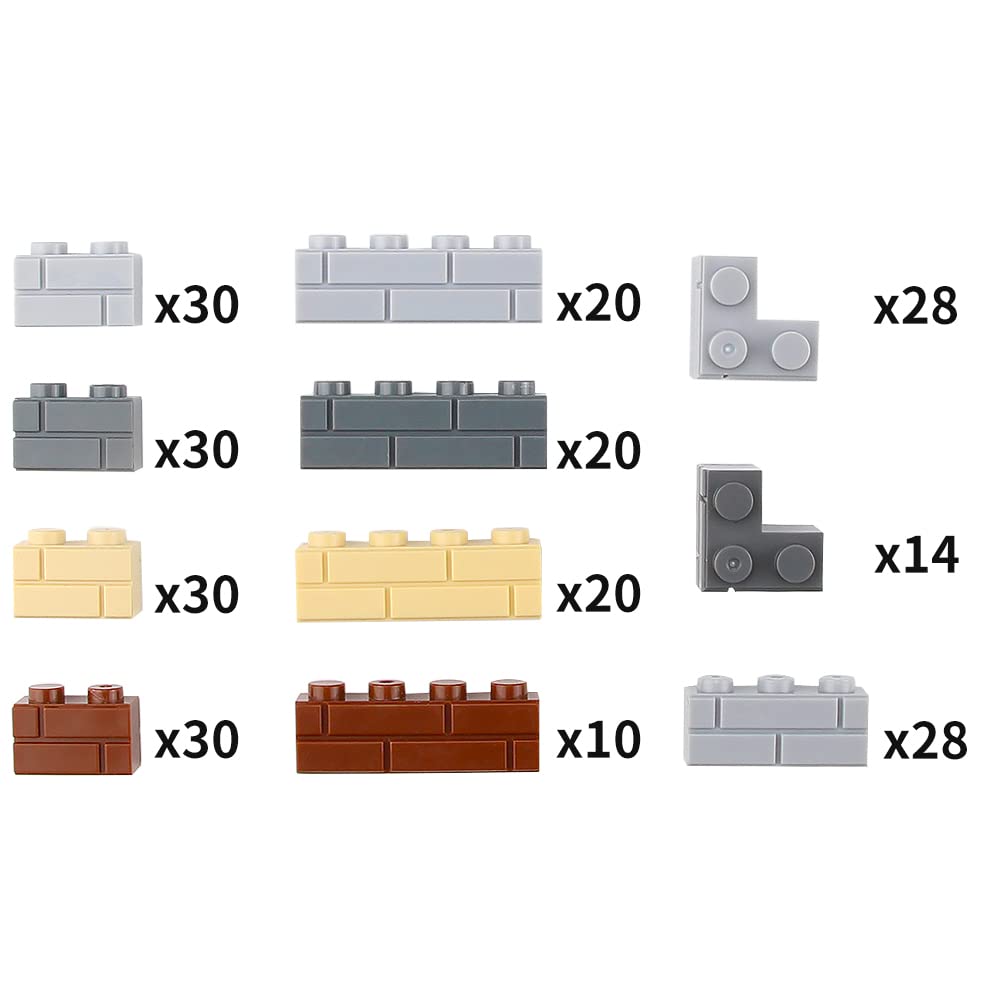 Feleph 1x4 bricks (70 pcs) support longer walls.