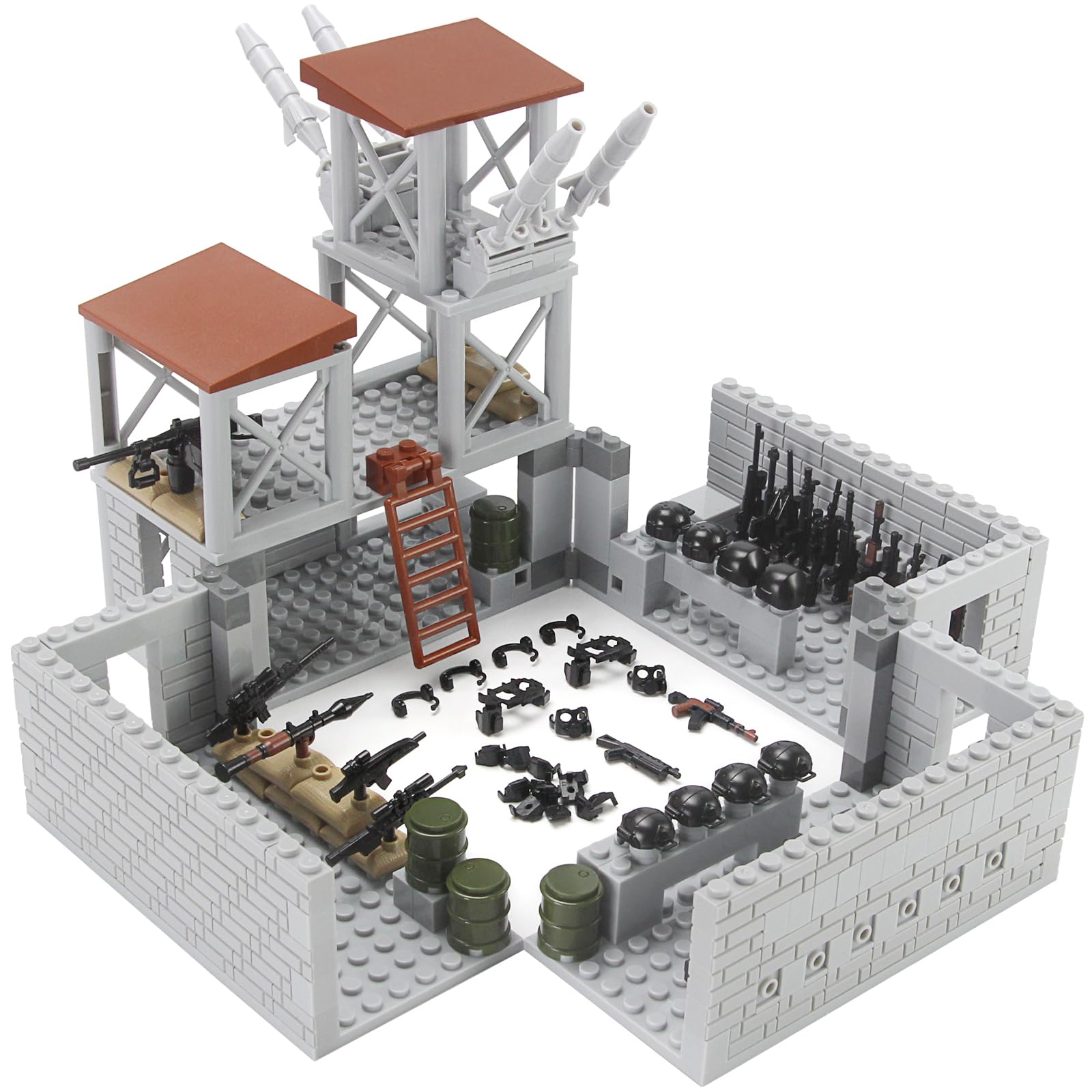 Feleph base building 389 pieces for imaginative military play and construction