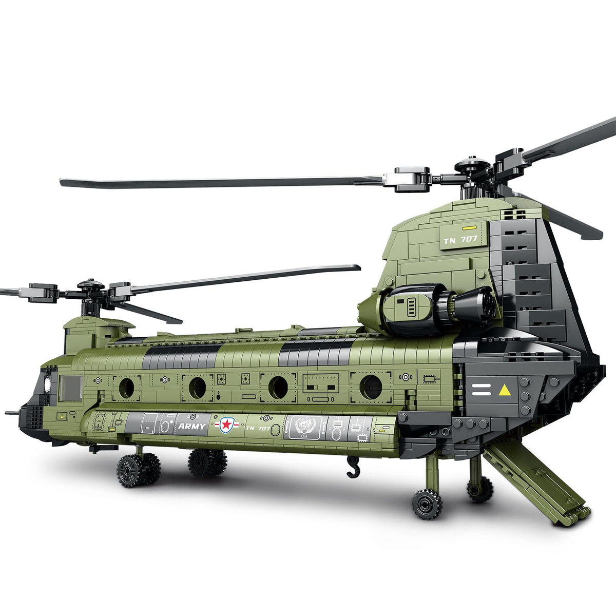 Feleph CH-47 Chinook assembly view for display enthusiasts.