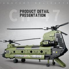Feleph CH-47 Chinook educational toy supports STEM learning through building.