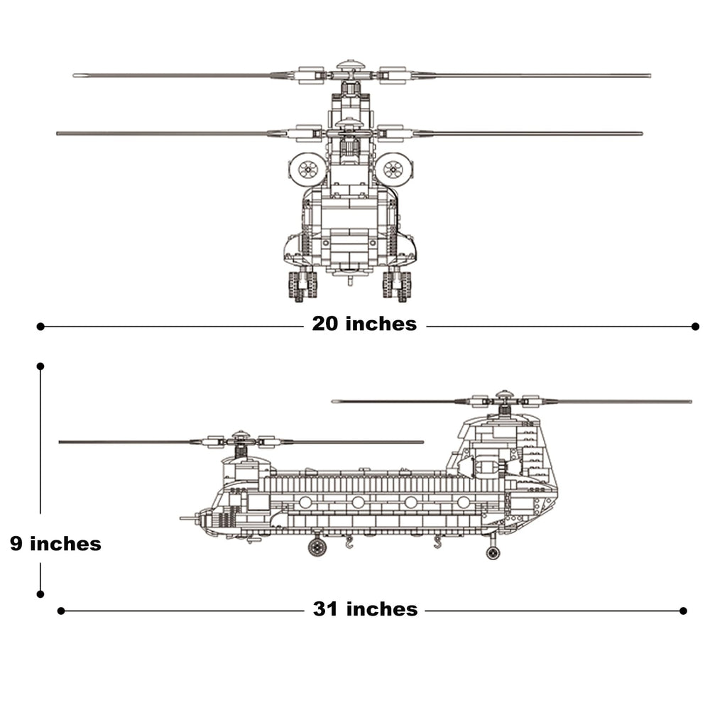 Feleph CH-47 Chinook instruction guide supports careful building.