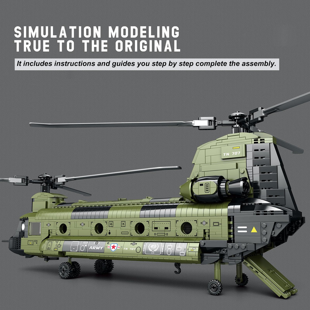 Feleph CH-47 Chinook landing gear in action-ready pose.