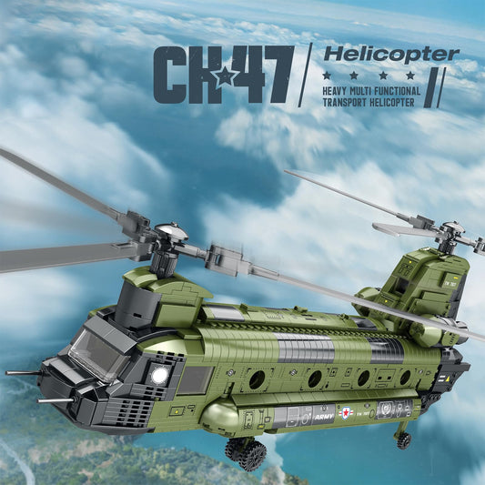 Feleph CH-47 Chinook rotor detail highlights realistic propeller motion.