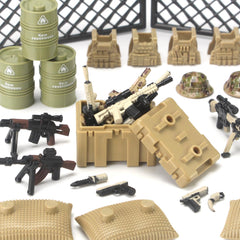 Feleph helmet and armor with backpacks for authentic figure outfitting.