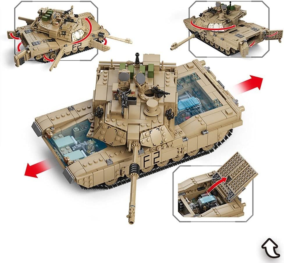 Feleph M1A2 Turret Rotation shows 360-degree movement for dynamic posing.
