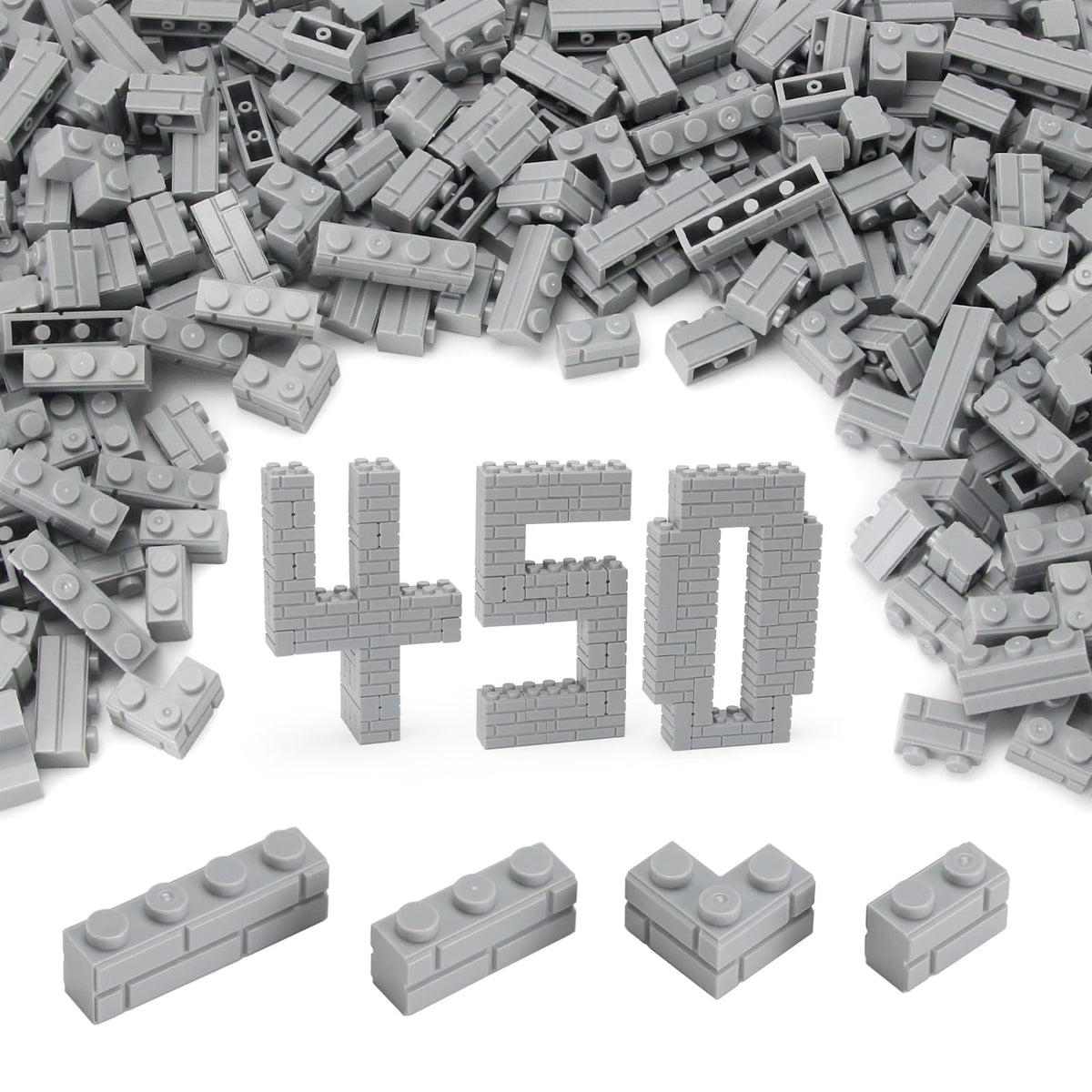 Feleph Masonry Bricks 1x2 bricks for sturdy builds and creative play