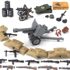 Feleph flame gun set enhances realistic battle scene dioramas.