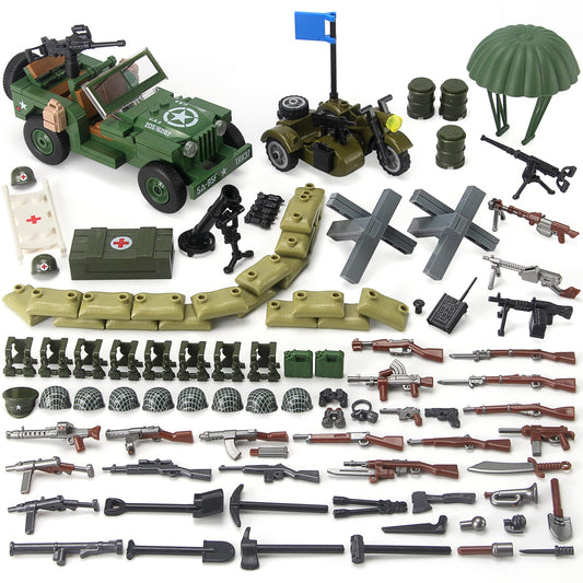 Feleph WW2 vehicles pack: Willys Jeep model with authentic detailing for imaginative play