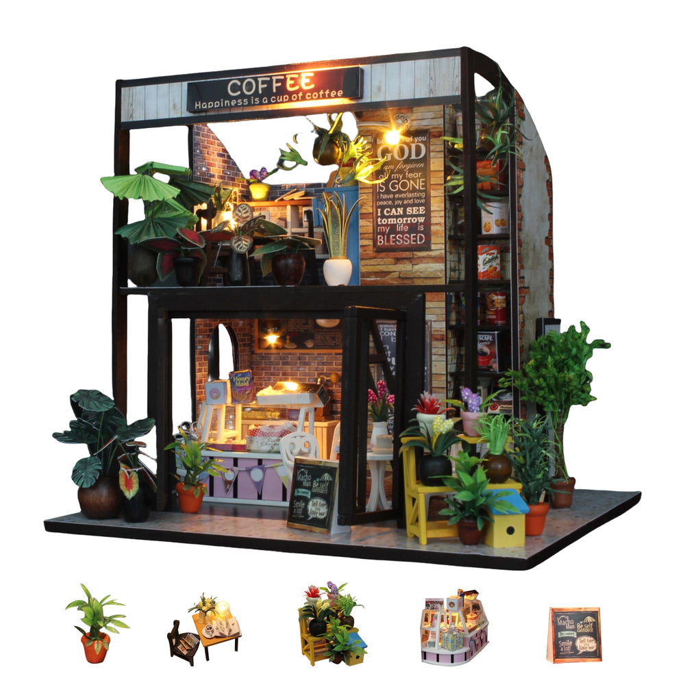 Flever dollhouse completed display adds cozy charm to any room