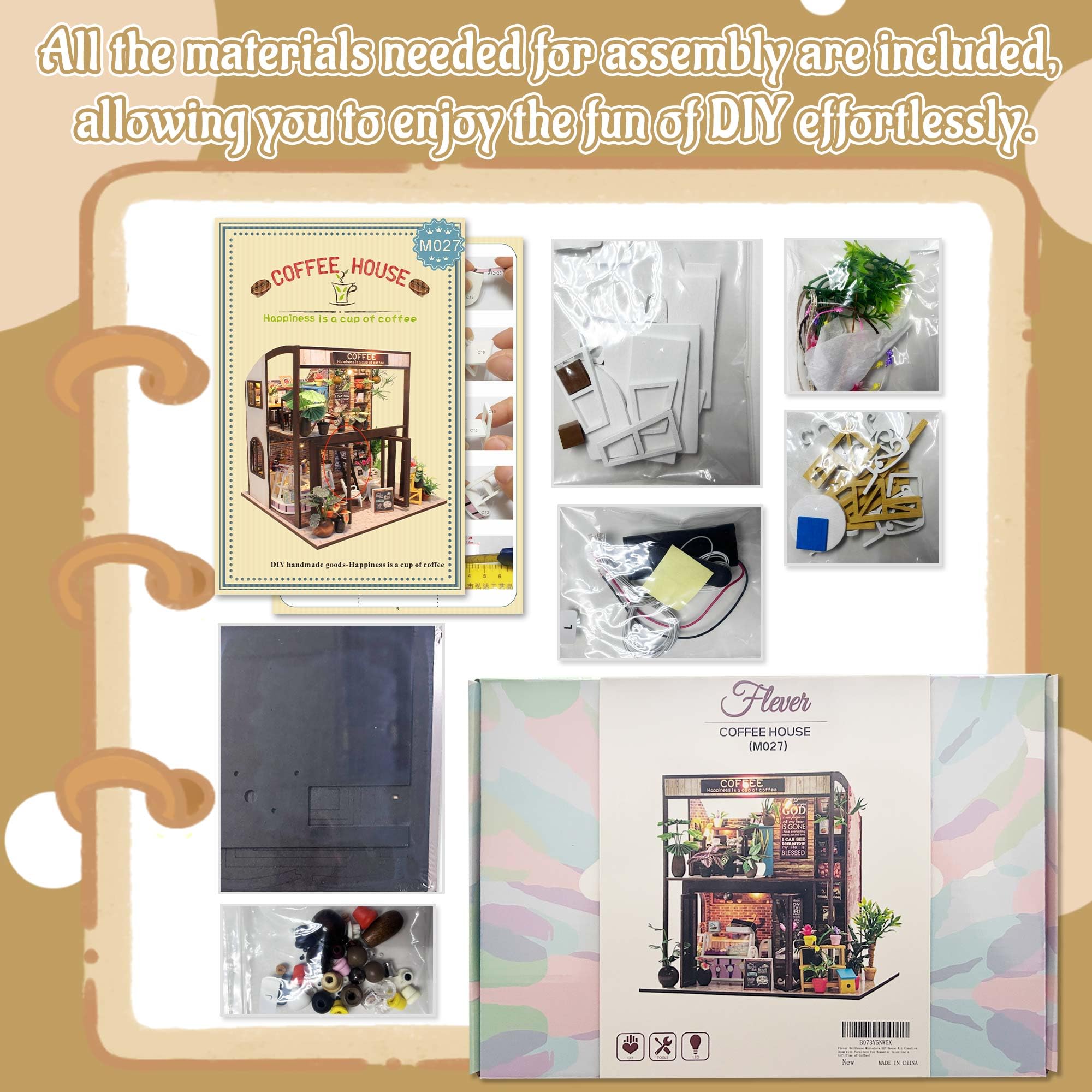 Flever dollhouse decor fabrics and papers for personal detailing
