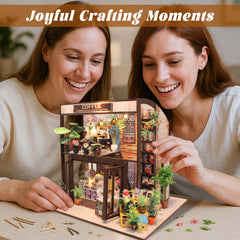 Flever dollhouse plexiglass dust cover protects the finished piece