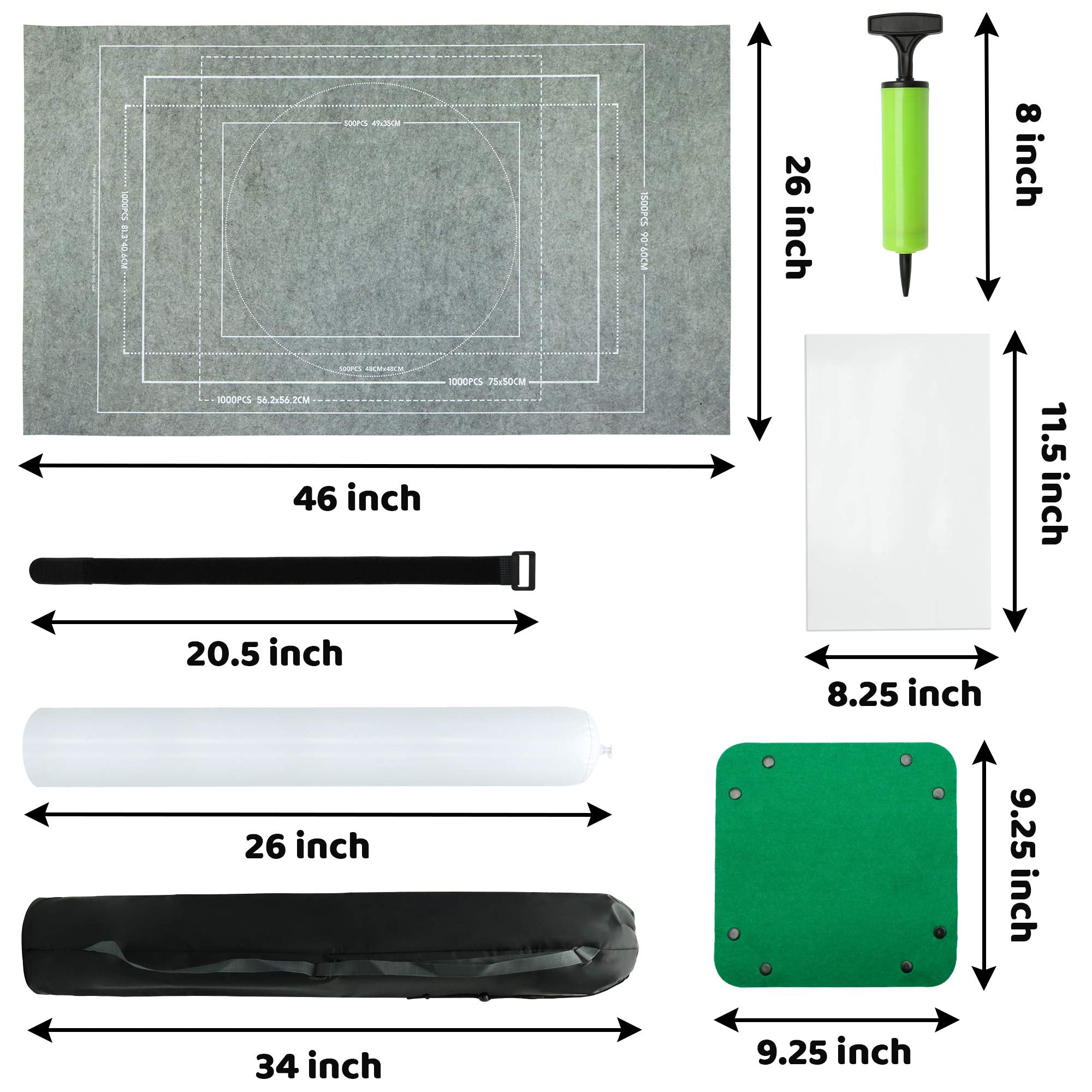 FELIZROCA rollup kit with inflatable tube protecting puzzle edges