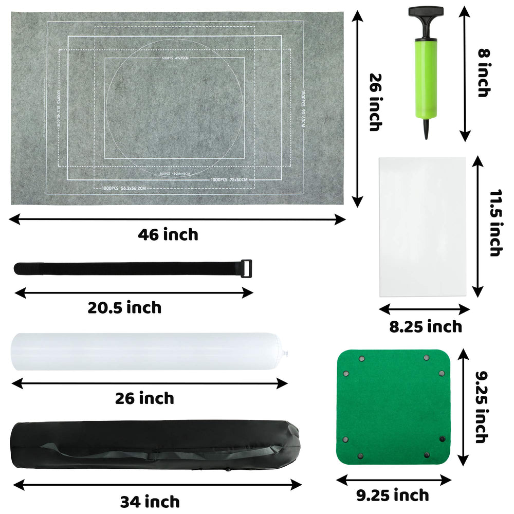 FELIZROCA rollup kit with inflatable tube protecting puzzle edges