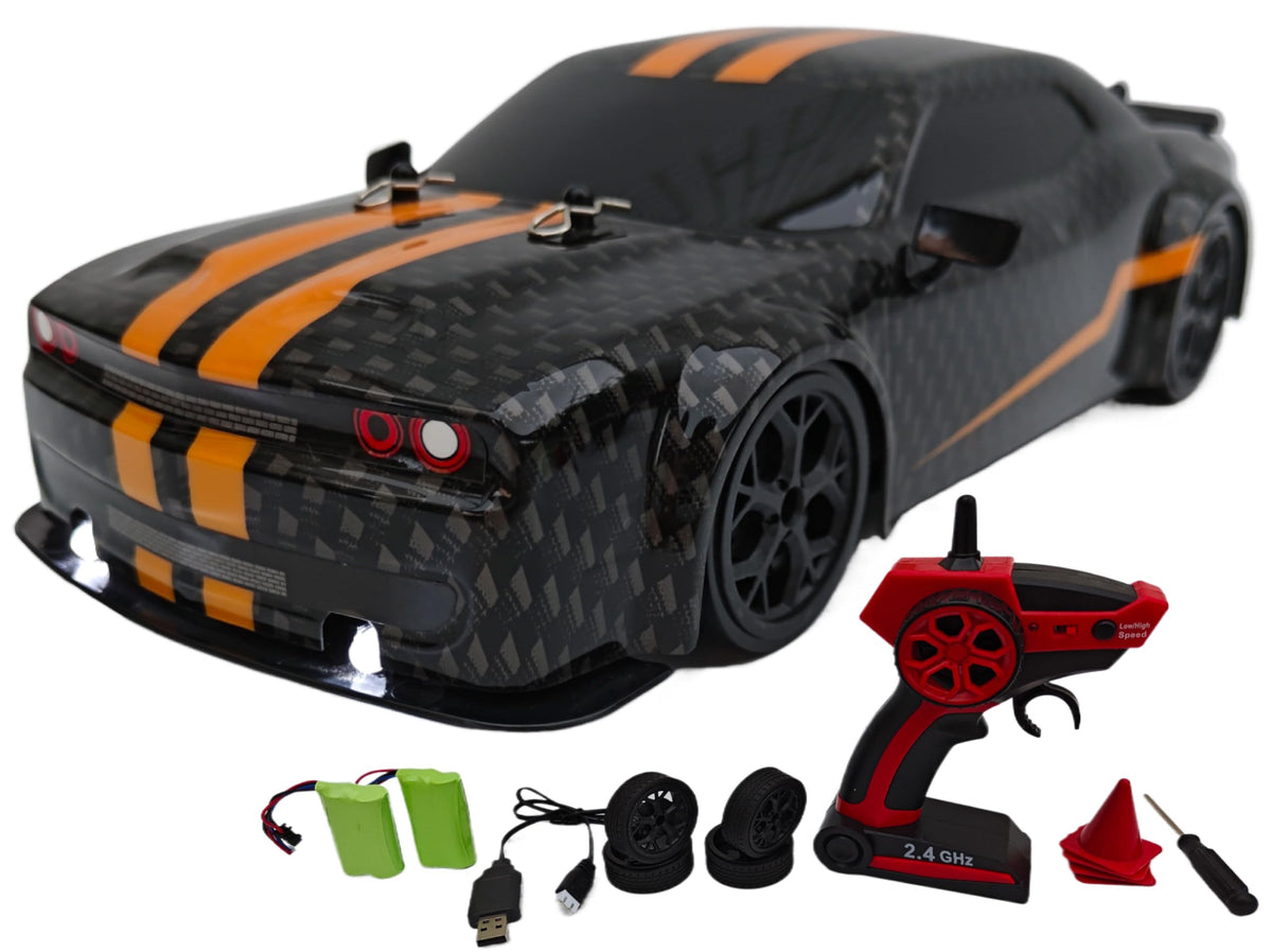 FelizWina 1:14 drift car front view for dynamic indoor racing.