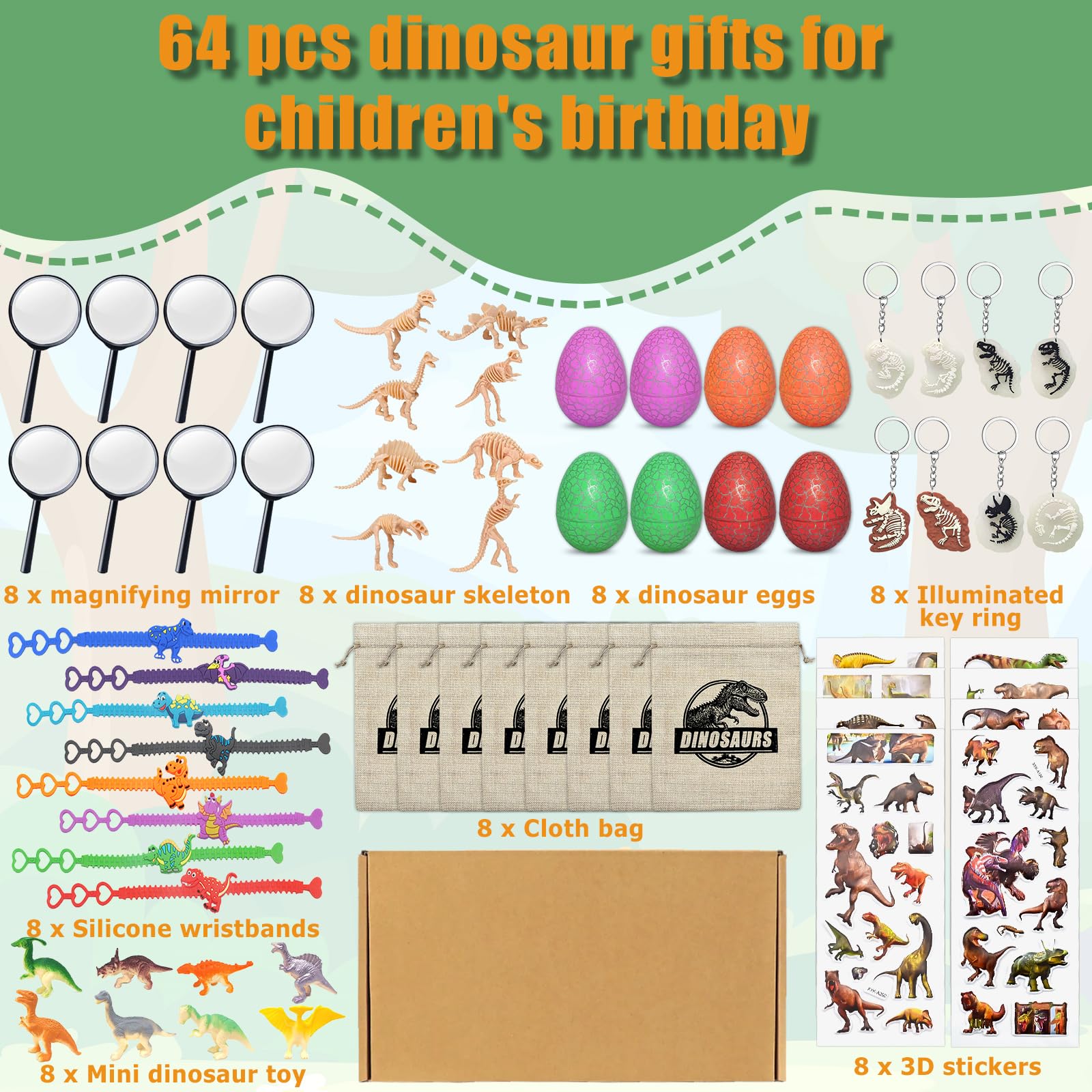 FEMBW dino skeleton figures spark tactile exploration during pretend paleontology.