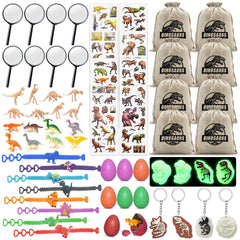 FEMBW dinosaur fossil keychains glow-in-the-dark for imaginative play.