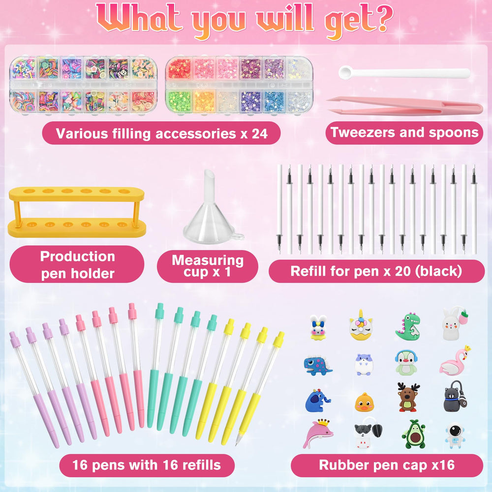 FEMBW glitter and filling accessories spark artistic pen designs
