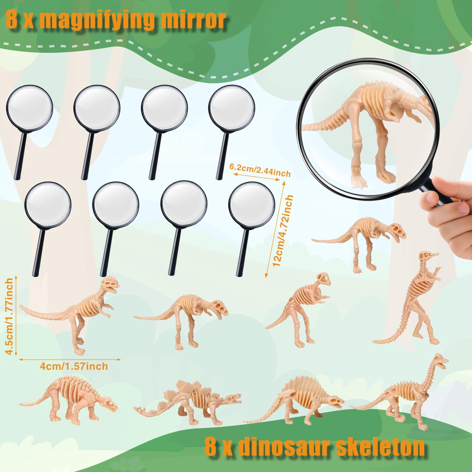 FEMBW hatchable dinosaur eggs reveal surprises when soaked in water.