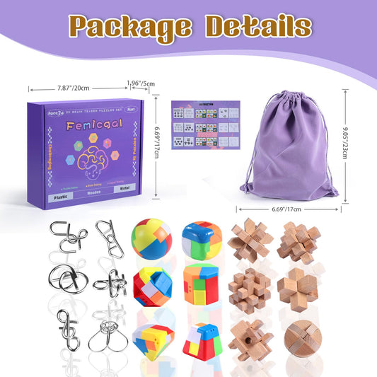 Femicgal plastic puzzles show color and shape variety, ideal for hands-on learning.