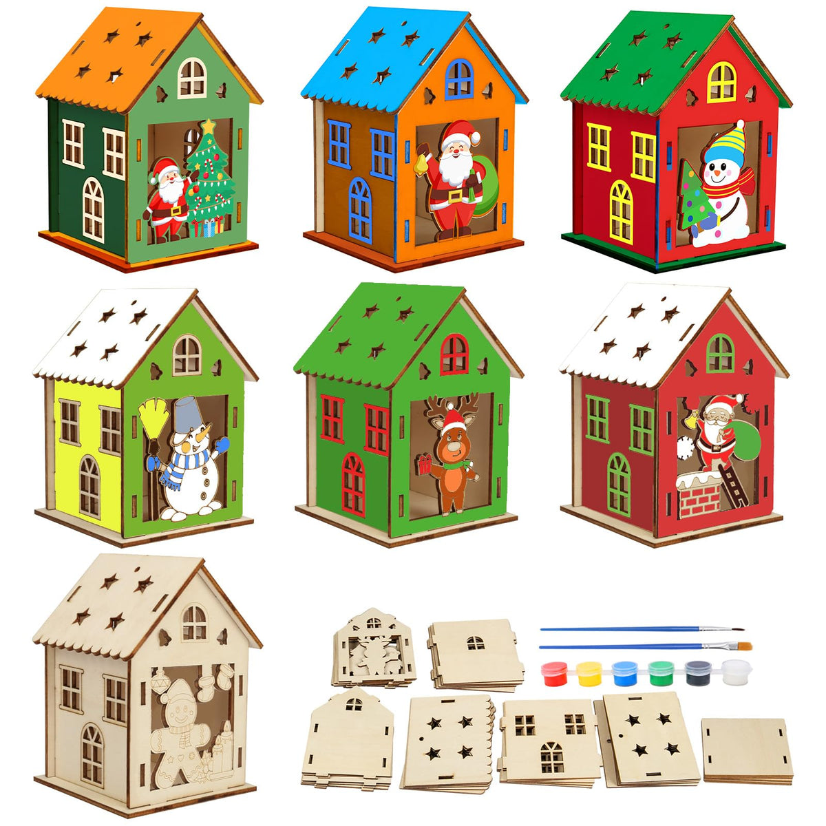 Fennoral Christmas house Santa: kid-friendly wooden build for festive decorating
