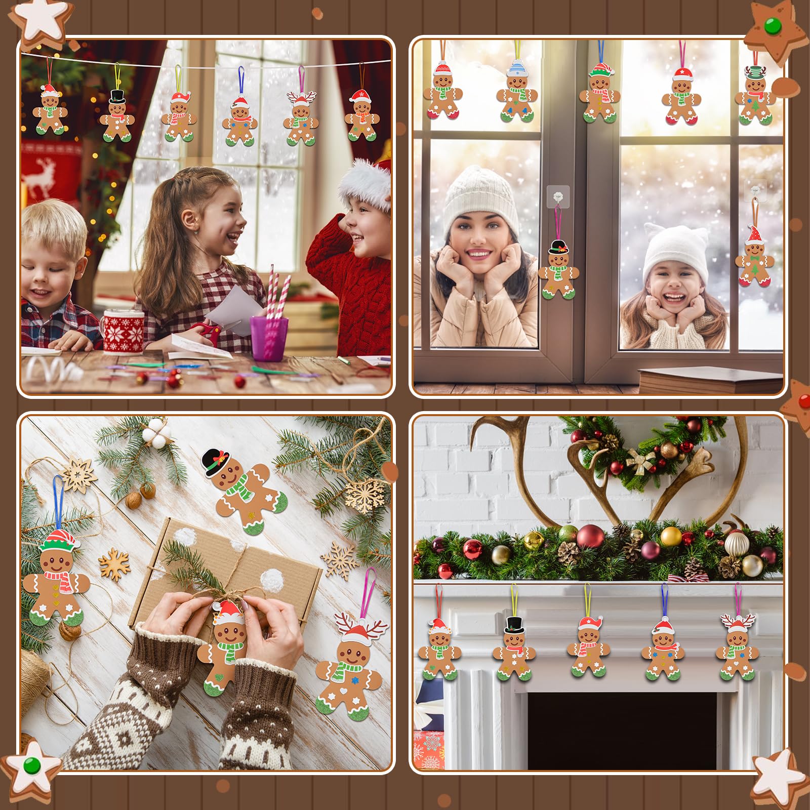 Fennoral Christmas tree stickers for easy home decoration and gift boxes