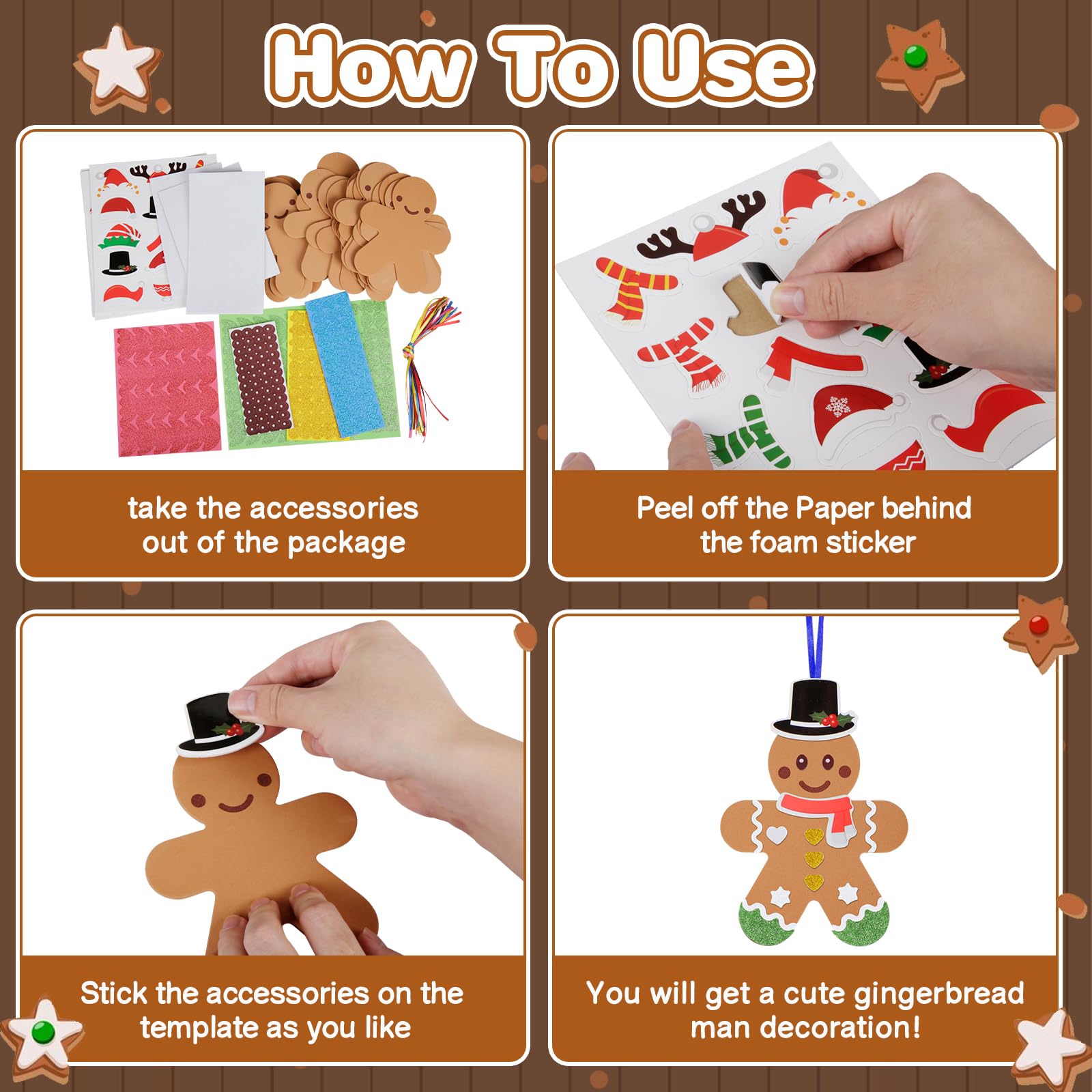 Fennoral gingerbread scarf accessory to complete ornament designs
