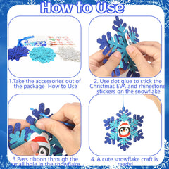 Fennoral small snowflake foam sticker for delicate holiday decor.