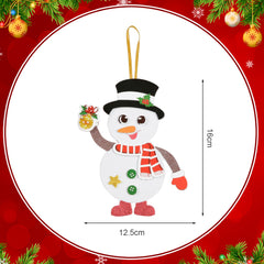 Fennoral snowman kit assembly display ready to hang on tree or window.