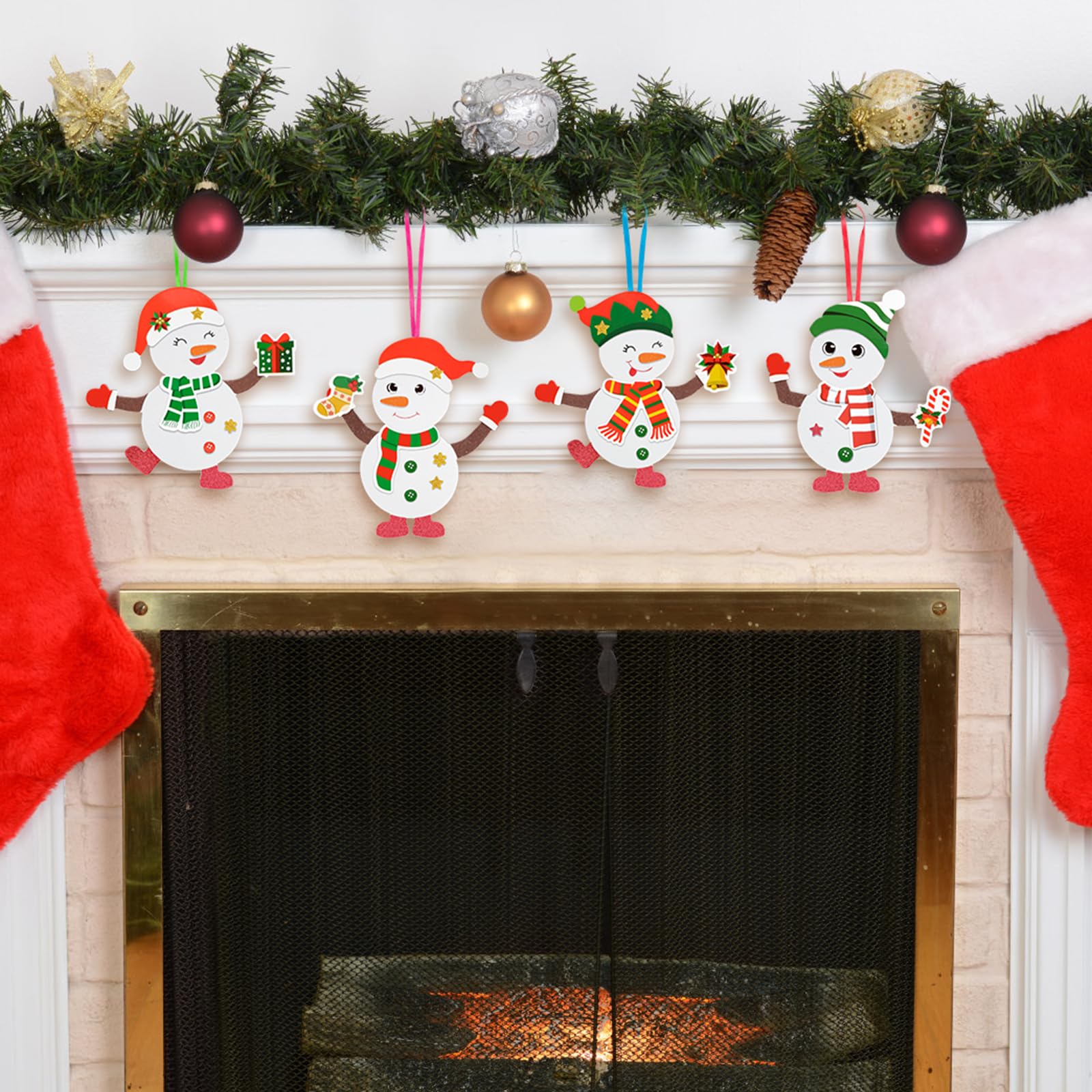 Fennoral snowman kit instruction sheet with clear steps for quick setup.