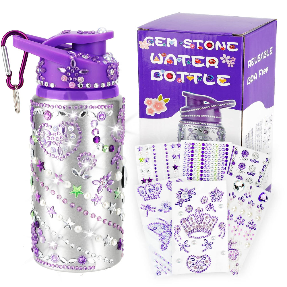 Fenreen gem stickers on a bottle for creative decorating sessions