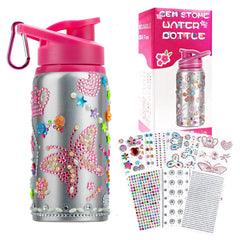 Fenreen water bottle craft kit for girls with colorful decorative stickers