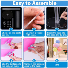 Fenxyo balloon stand kit stability—keeps displays steady on tables and floors.