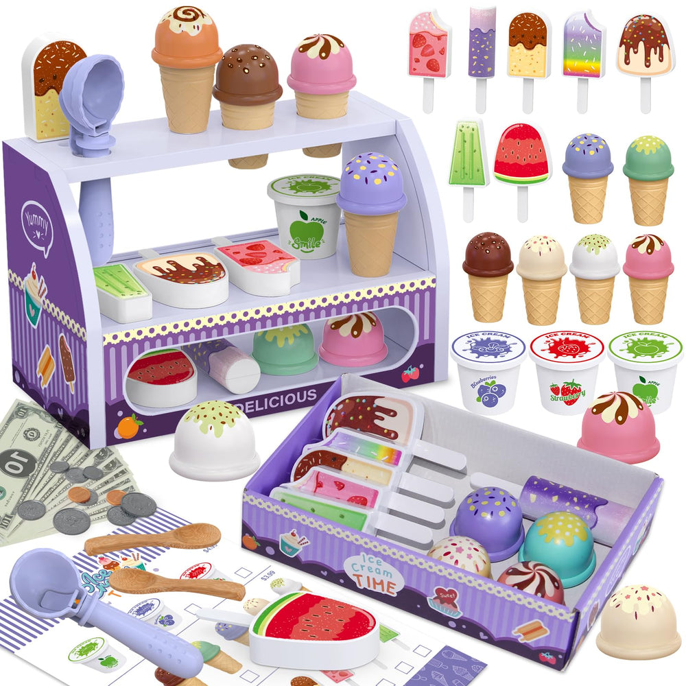 FENYAN ice cream counter image encourages imaginative play and social interaction.