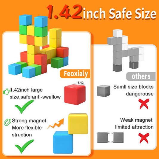Feoxialy colorful blocks; vibrant pieces spark visual learning and imaginative layouts.