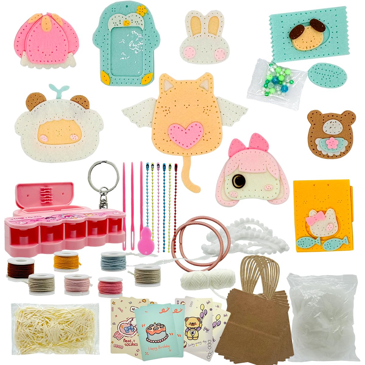 Pre-cut shapes with stitching holes from Ferberbears Flet kit boost quick-start crafting.