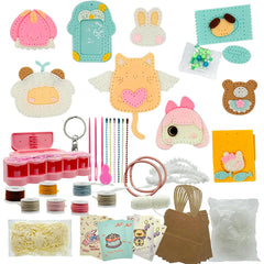 Pre-cut shapes with stitching holes from Ferberbears Flet kit boost quick-start crafting.