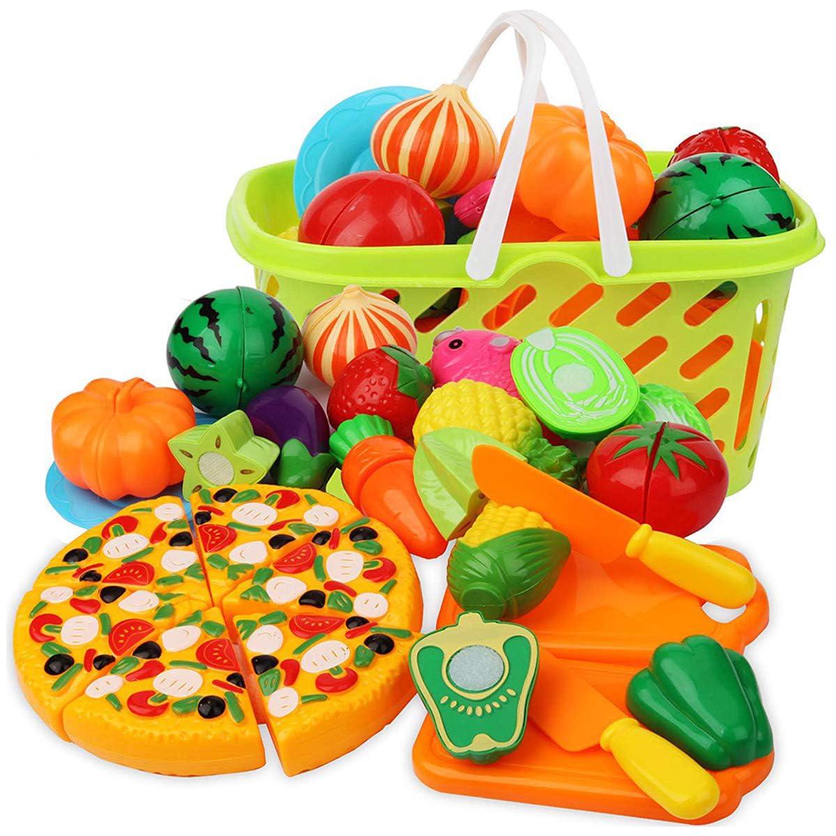 FEROXO Cutting Play Food Watermelon Slice for imaginative pretend meals and safe slicing practice.