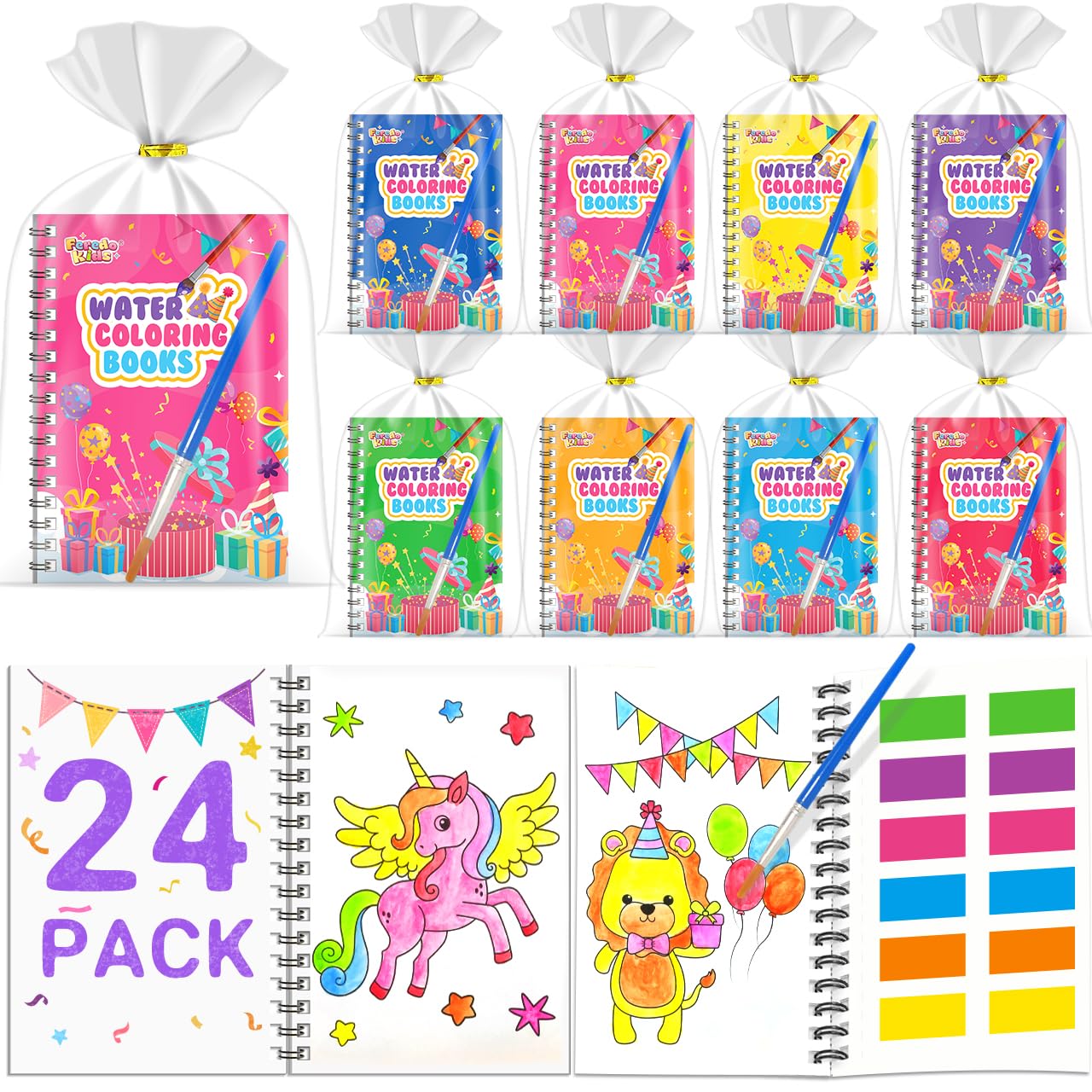 FEREDO KIDS Valentines coloring pack front view for classroom party favors and creative play