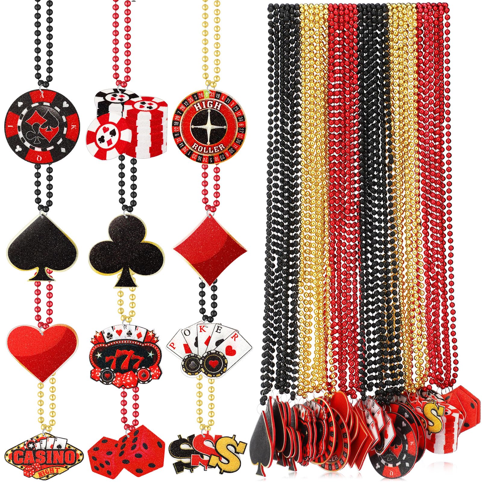 Ferreve casino night dice pendant necklace for festive party vibes