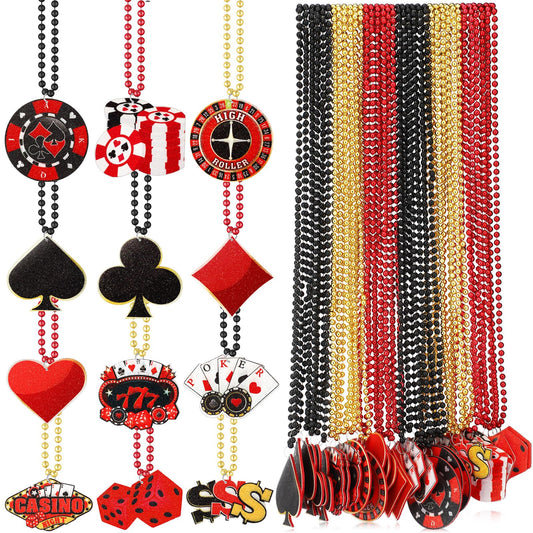 Ferreve casino night dice pendant necklace for festive party vibes